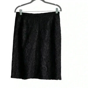 Anne Klein II black lace skirt size 12